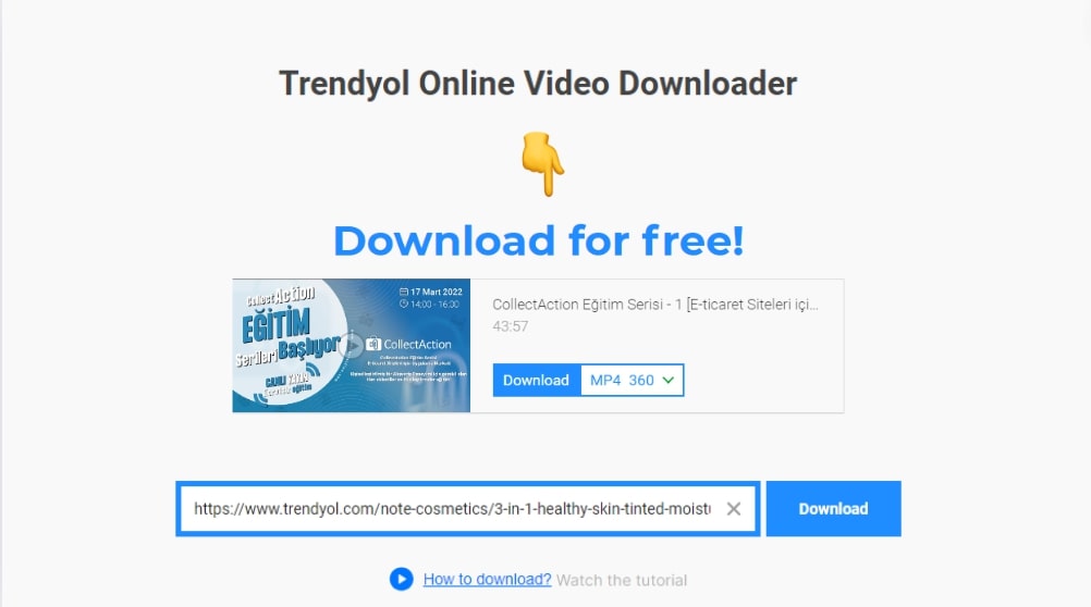 Trendyol video indir